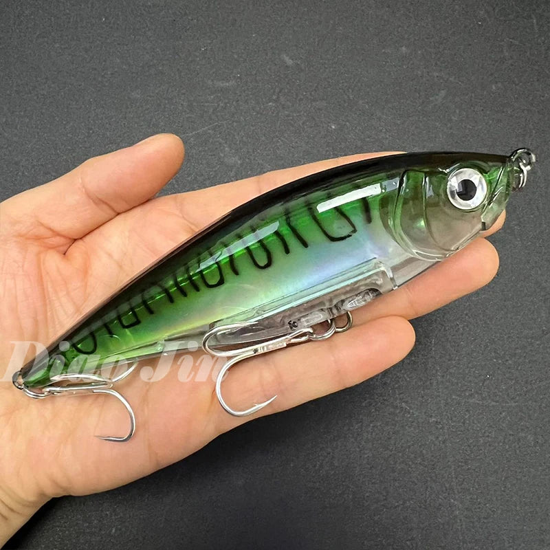 130mm 48g Pencil Fishing Lures Saltwater Trout Pesca Artificial Hard Twitchbait 3D Floating Wobblers for Twitch Fishing Supplies