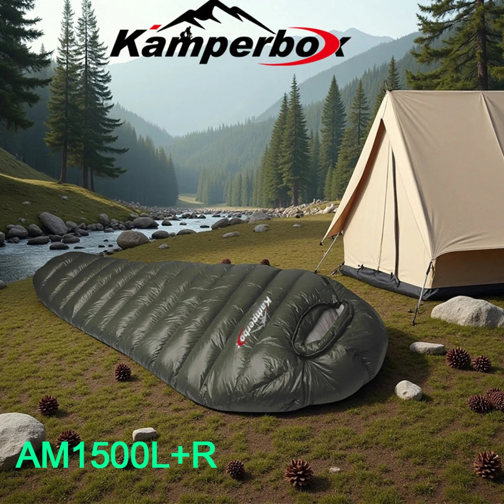 0 Degree Winter Sleeping Bags for Adults Camping (450GSM).