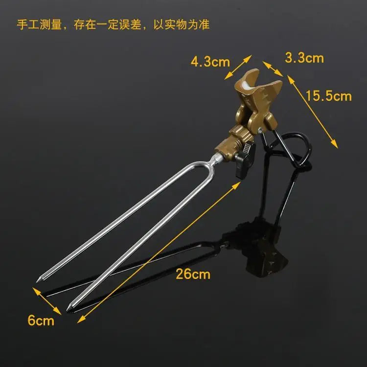 360° Adjustable Bank Fishing Rod Holder – Foldable Ground Spike Stand, Rust-Proof