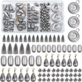 81pcs Fishing Weight Sinkers Kit with Tackle Box, Assorted Drop Bass Split Shot Coin Weights for Saltwater Casting