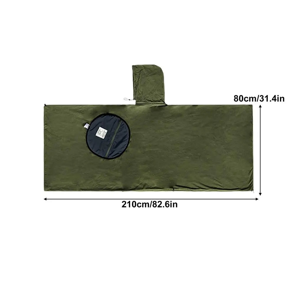 Wearable Sleeping Bag for camping Poncho sleeping bag rocker fleece Warmth Hooded Poncho.