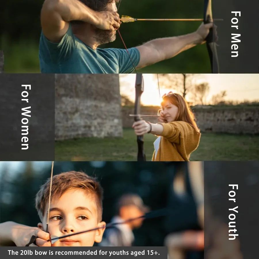 Archery Bow and Arrow Adult - Takedown Recurve Bows Archery Set for Adults.