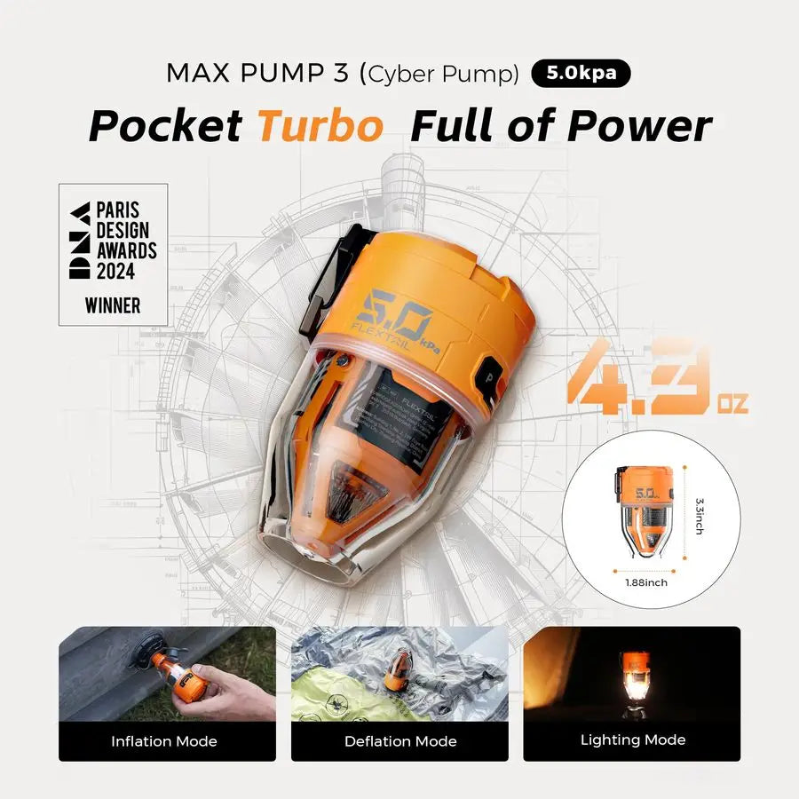 Max Pump 3 Air Pump for Inflatables, 5Kpa Portable Air Pump.