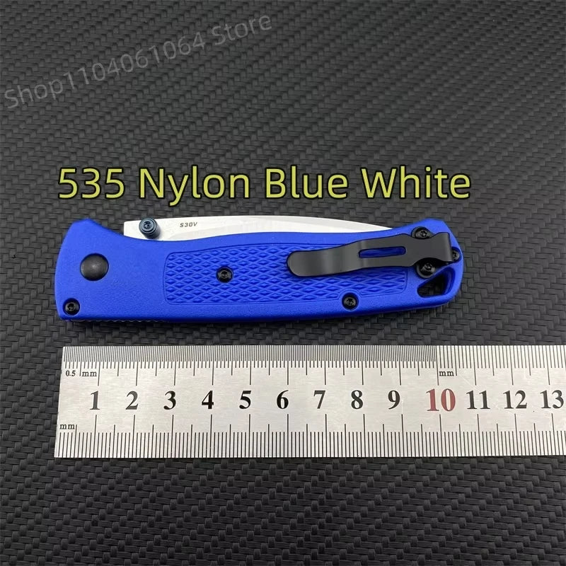 BM 535 Bugout Multi EDC Folding Knife Grivory Handle Drop Point Ultra.