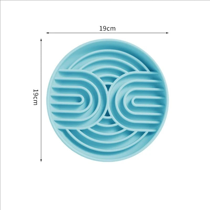 Silicone Dog Bowl Slow Feeder with Suction Cup & Licking Pad