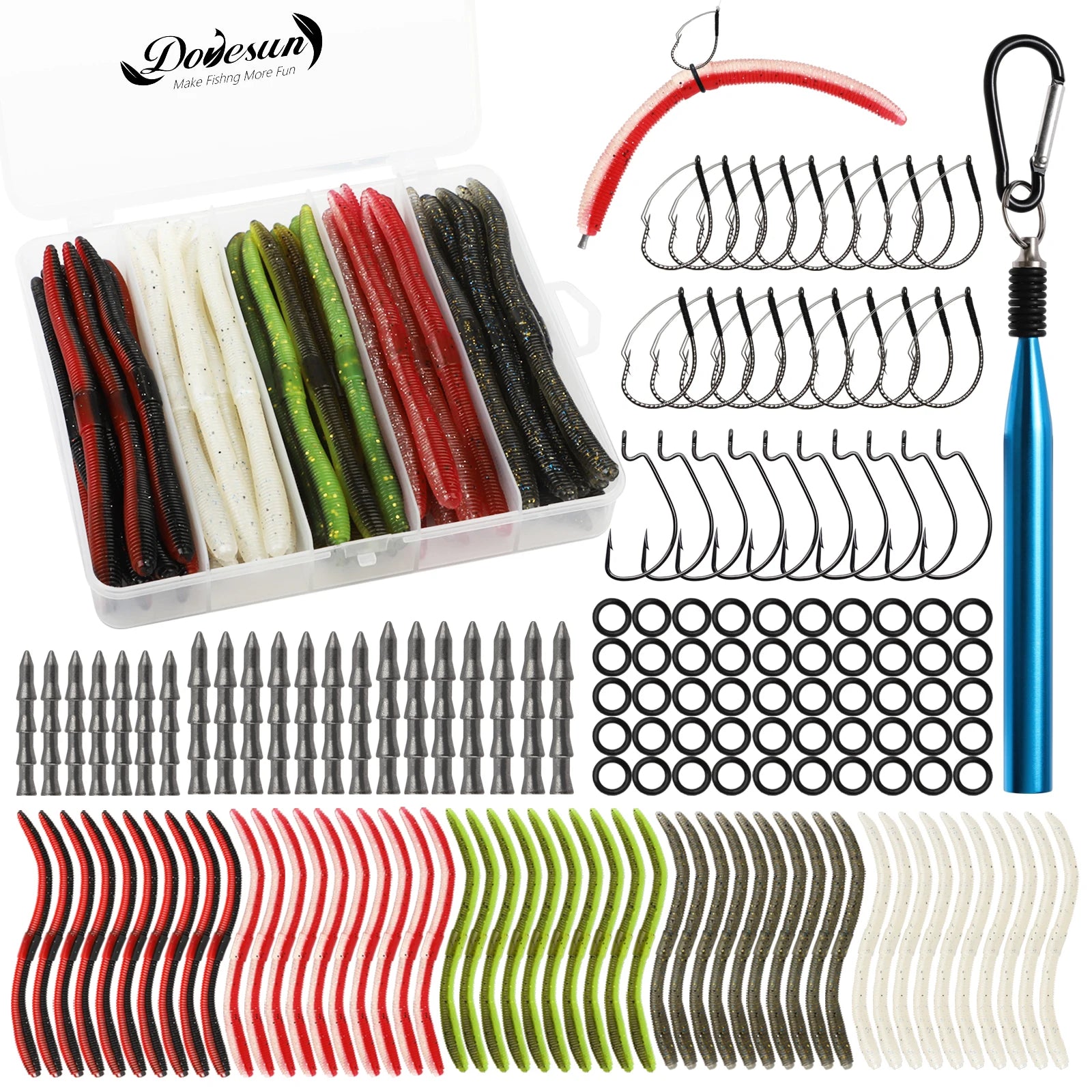 Double Sided Fishing Lure Jig Head Box Organizer with Adjustable Dividers.