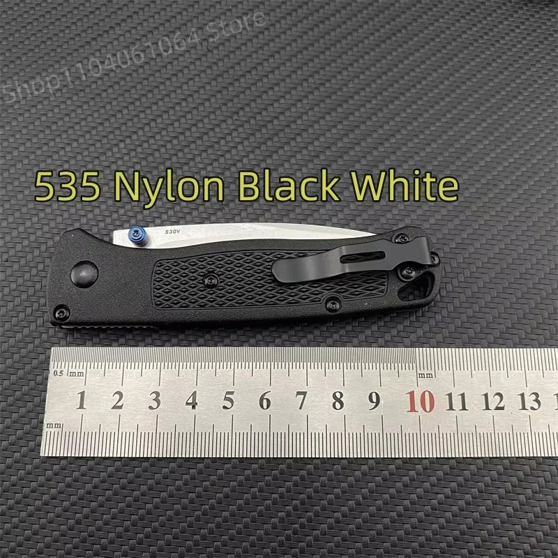 BM 535 Bugout Multi EDC Folding Knife Grivory Handle Drop Point Ultra.