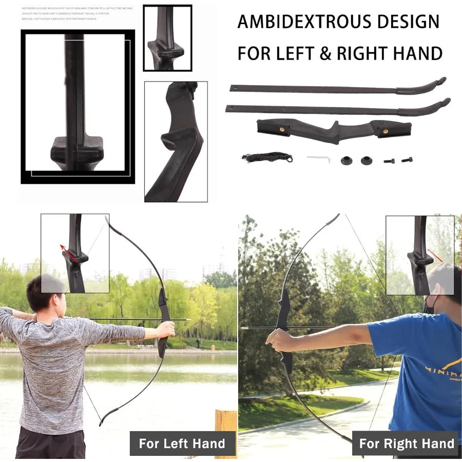 Archery Bow and Arrow Adult - Takedown Recurve Bows Archery Set for Adults.