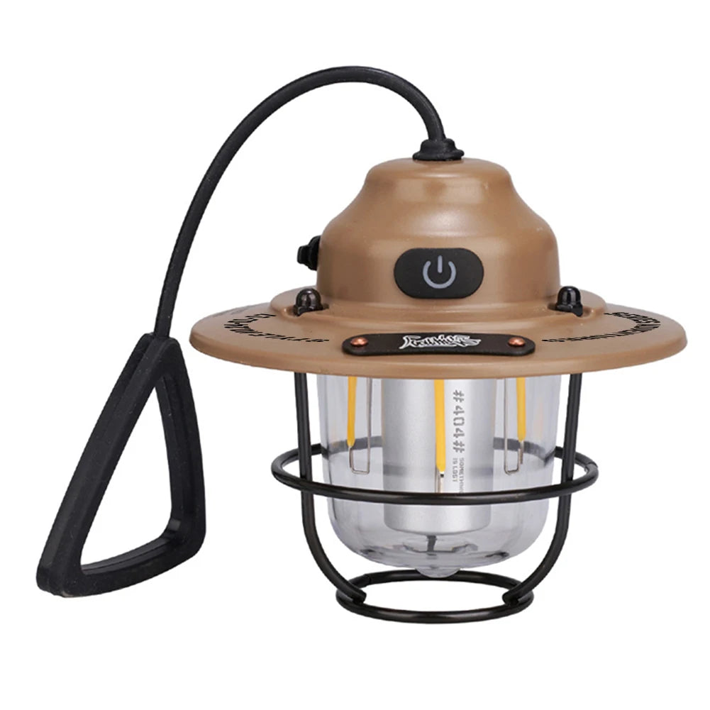 LED Camping Lantern Dimming Emergency Lamp Type C Charging Retro Camping.