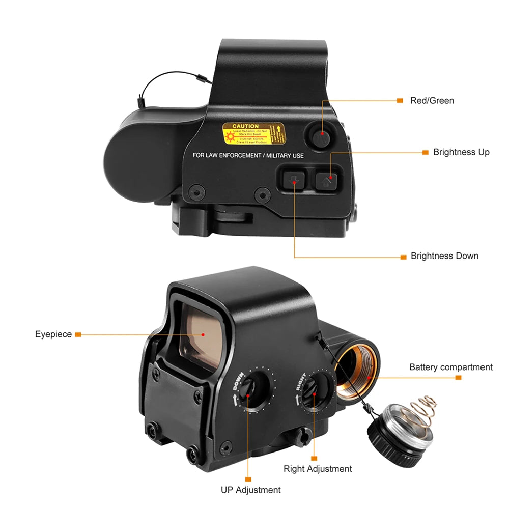 551 552 553 558 Red Green Dot Holographic Sight Scope Hunting.