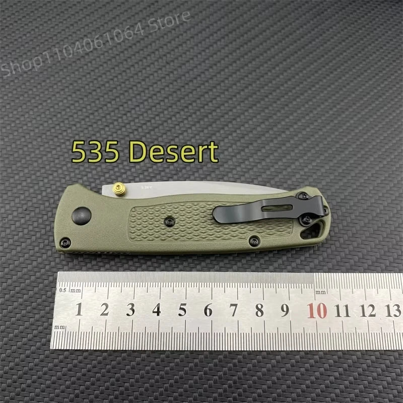 BM 535 Bugout Multi EDC Folding Knife Grivory Handle Drop Point Ultra.
