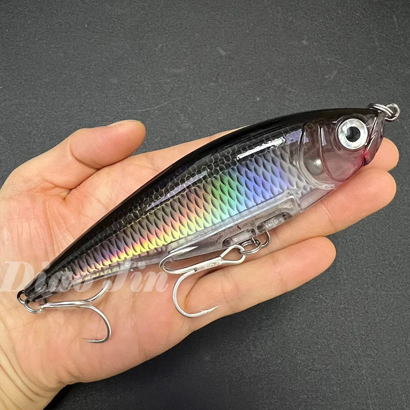 130mm 48g Pencil Fishing Lures Saltwater Trout Pesca Artificial Hard Twitchbait 3D Floating Wobblers for Twitch Fishing Supplies