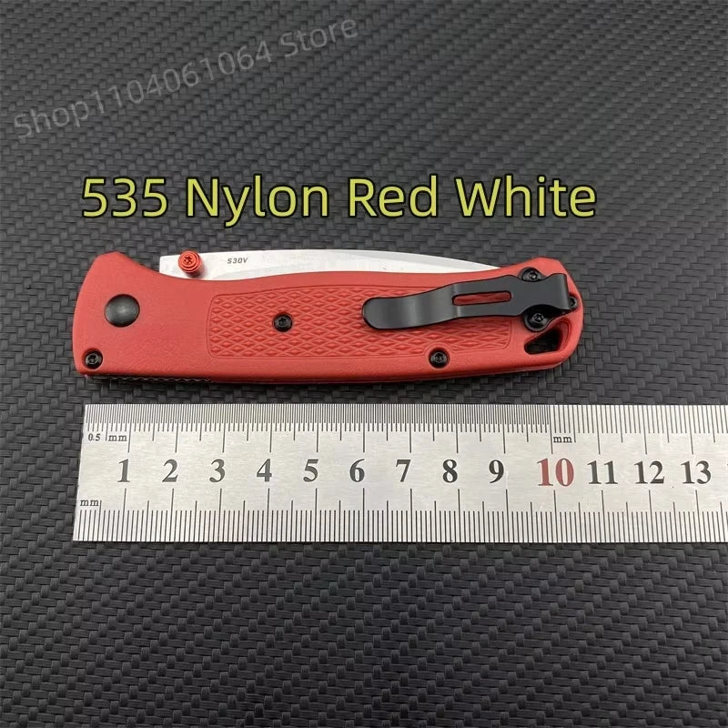 BM 535 Bugout Multi EDC Folding Knife Grivory Handle Drop Point Ultra.