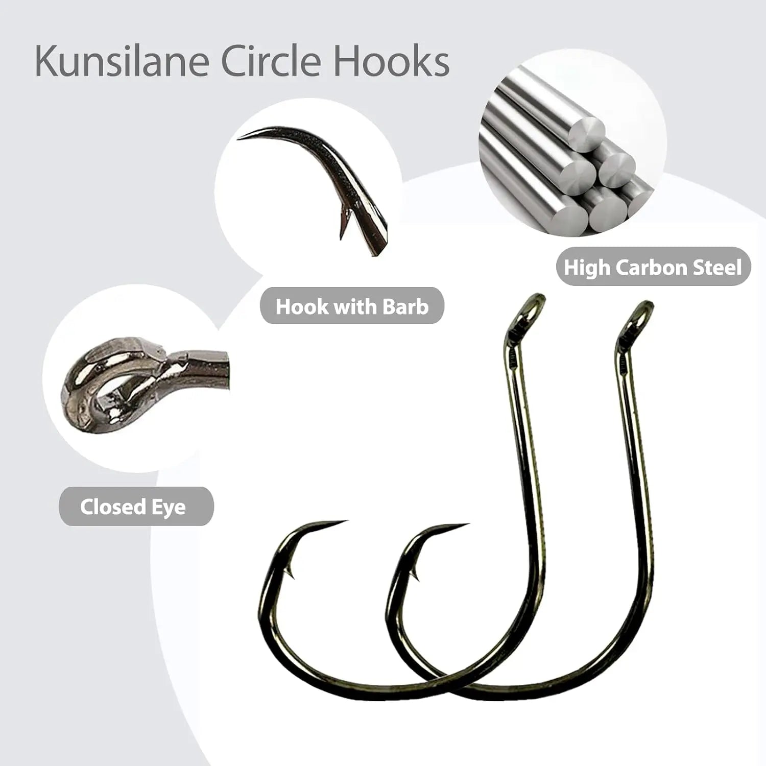 Catfishing Circle Hooks 50/100Pcs – Octopus Style, Sizes 1/0–14/0 for Catfish, Bass & Redfish