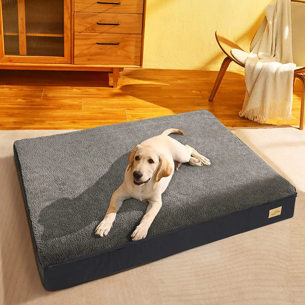 Orthopedic Dog Bed Mat – Washable Removable Cover | Anti-Slip Oxford Cloth | Sponge Foam