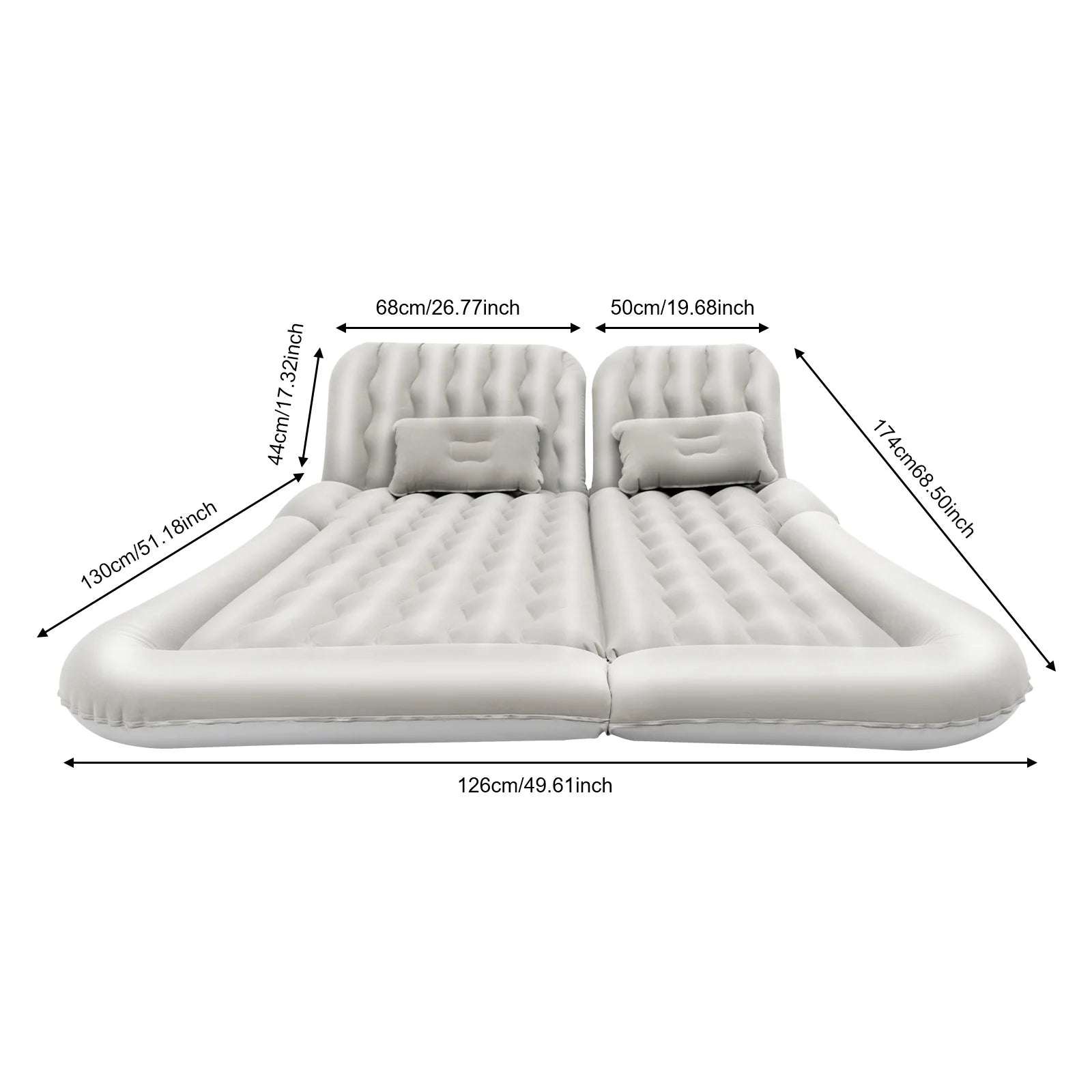 SUV Air Mattress w/ Air Pump, Inflatable Car Mattress for Trunk.