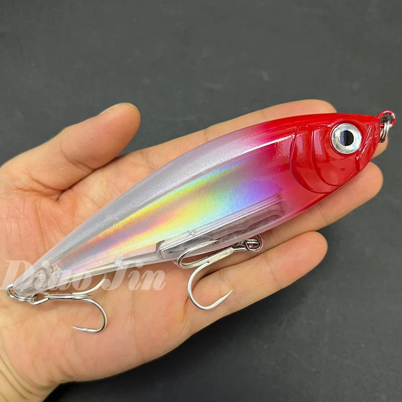 130mm 48g Pencil Fishing Lures Saltwater Trout Pesca Artificial Hard Twitchbait 3D Floating Wobblers for Twitch Fishing Supplies