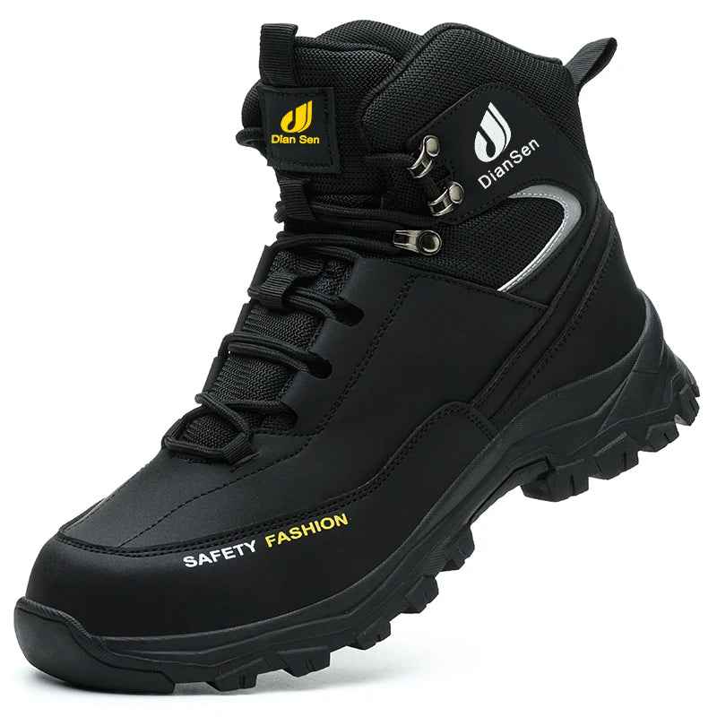 Safety Shoes Steel Toe Work Boots High Top Anti-Puncture Anti-smash.
