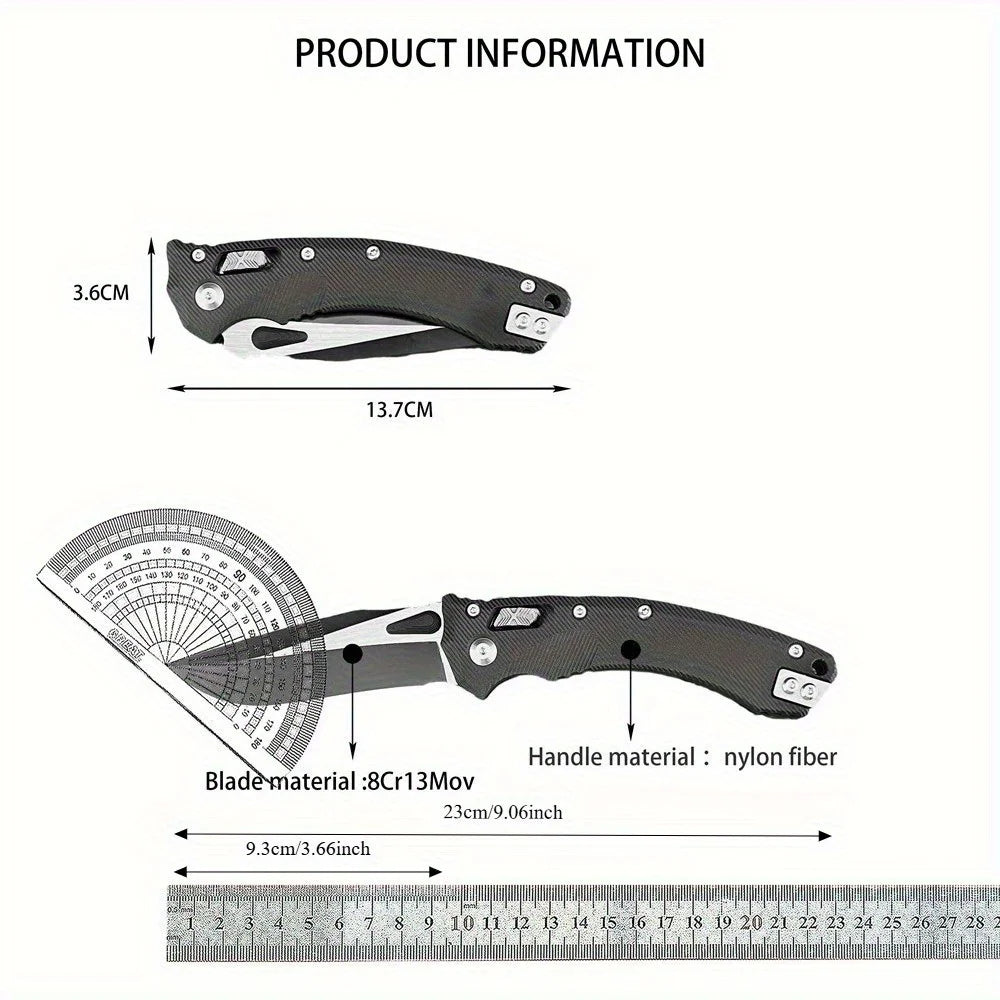 Micro MSI Folding Pocket Knife Nylon Fiber Outdoor Rock Climbing.