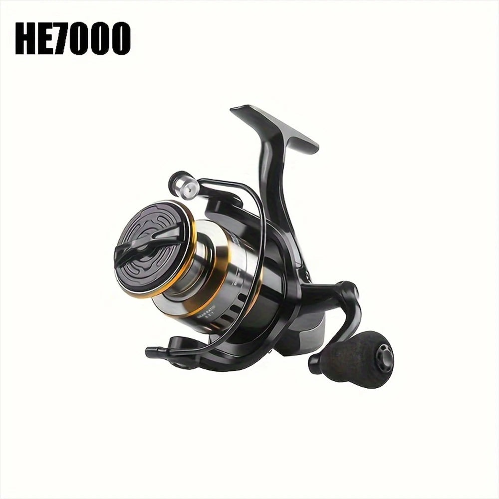 HE6000-7000 Spinning Wheel Fishing Reel - Smooth 5.2:1 Speed Ratio, 10KG.