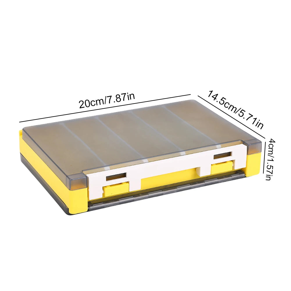 Double Sided Fishing Lure Jig Head Box Organizer with Adjustable Dividers.