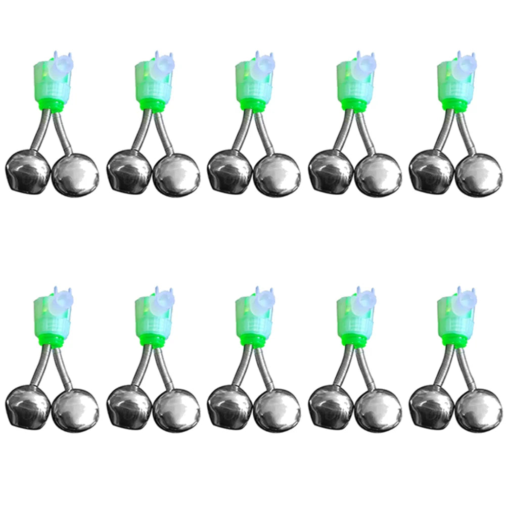 20-1PCS Fish Bite Alarm Twin Spiral Bells Fishing Indicator Bait Alarm.