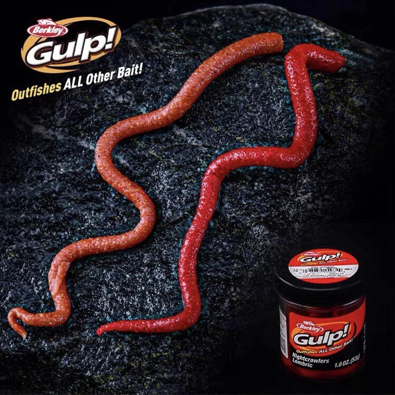 Original Berkley GULP Nightcrawlers Lombric outfishes all other Bait 1.8OZ/53g Trout bait soft Lombric bait Sea bass bait