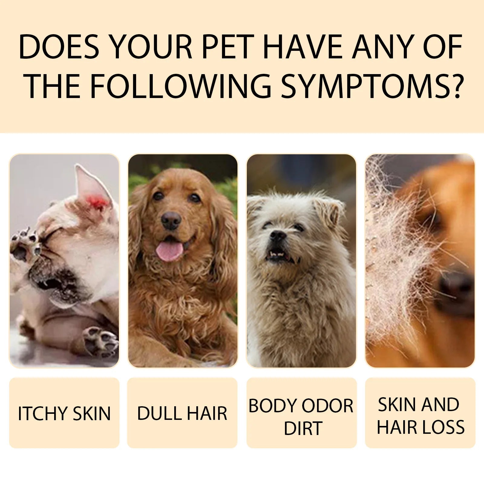YEGBONG Dog Wash Shampoo: Flea & Mite Killer, Dirt Removal - Anti-Itch, Deodorizing & Moisturizing Formula for Softening Coat