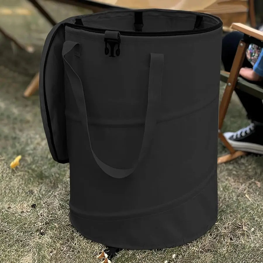 up Camping Trash can with lid,Collapsible 24 Gallons Trash and Garden.