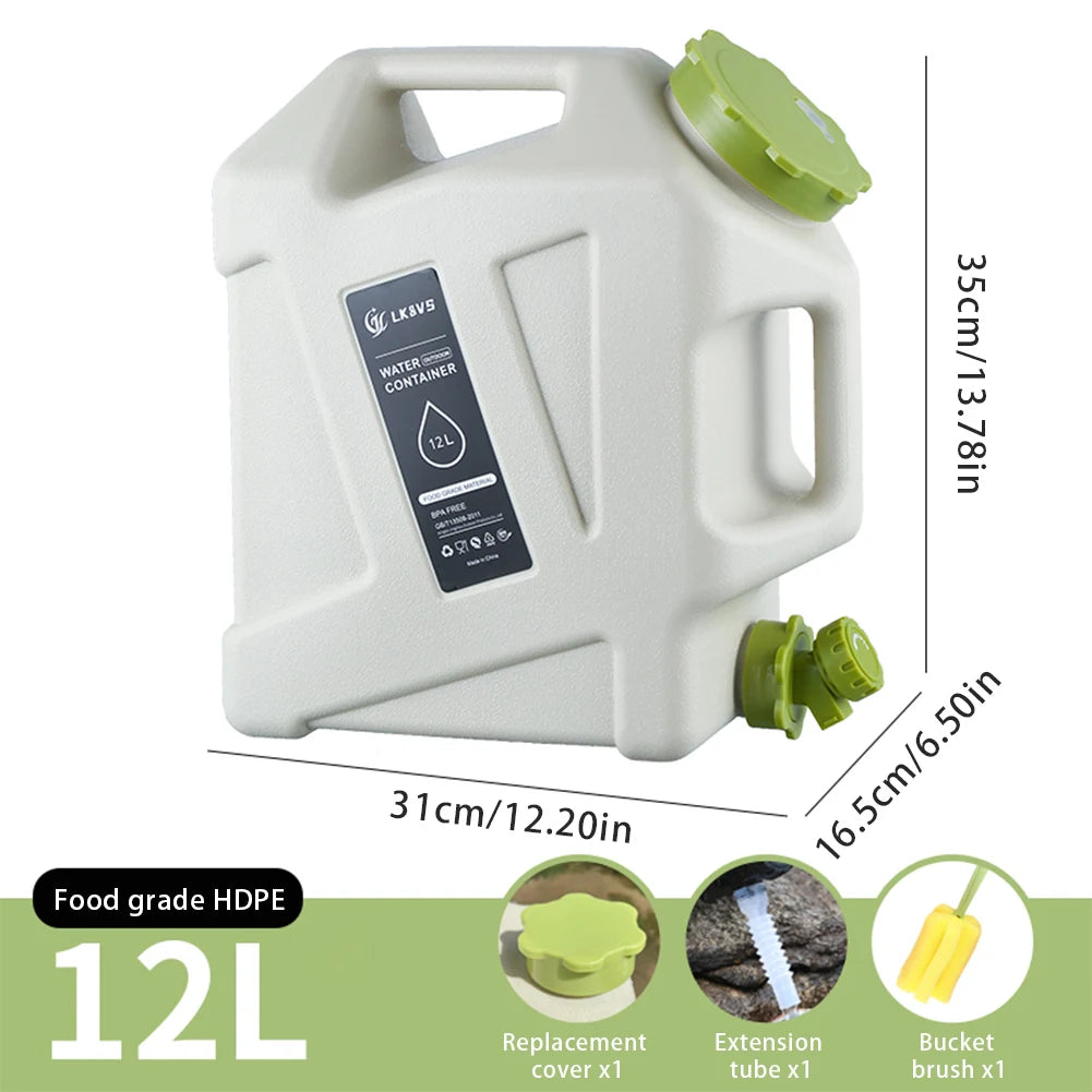 10/11/12L Drinking Water Container with Spigot Leakproof Camping Water.