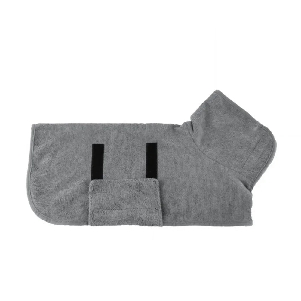 Dog Bathrobe Bath Towel Robe Absorbent Soft Towel for Large Medium Small Dog.