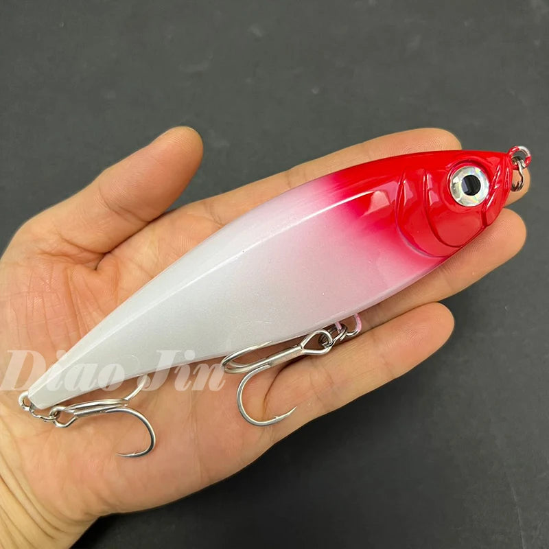 130mm 48g Pencil Fishing Lures Saltwater Trout Pesca Artificial Hard Twitchbait 3D Floating Wobblers for Twitch Fishing Supplies