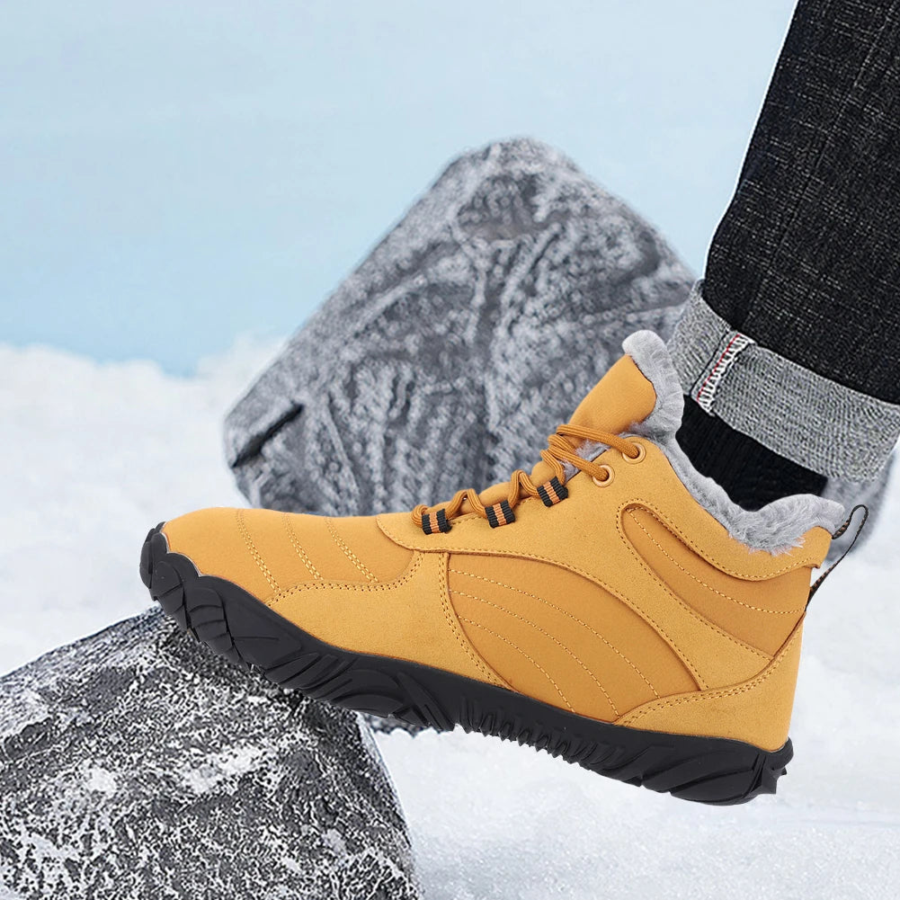Winter Plush Boots Wide Toe Box Barefoot Shoes Non Slip Outdoor.