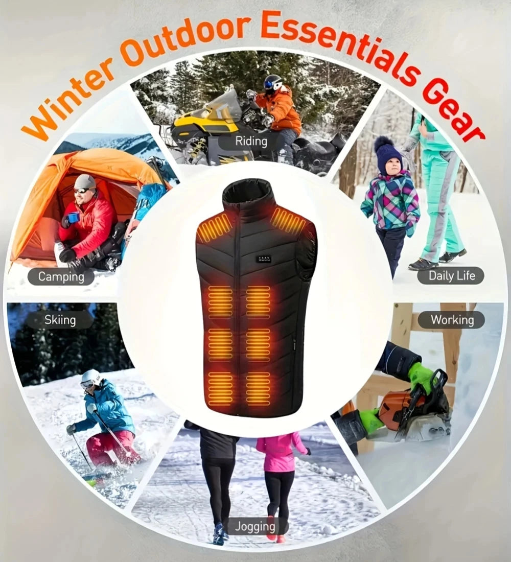 Electric Heated Vest - USB Powered Winter Jacket for Men and Women