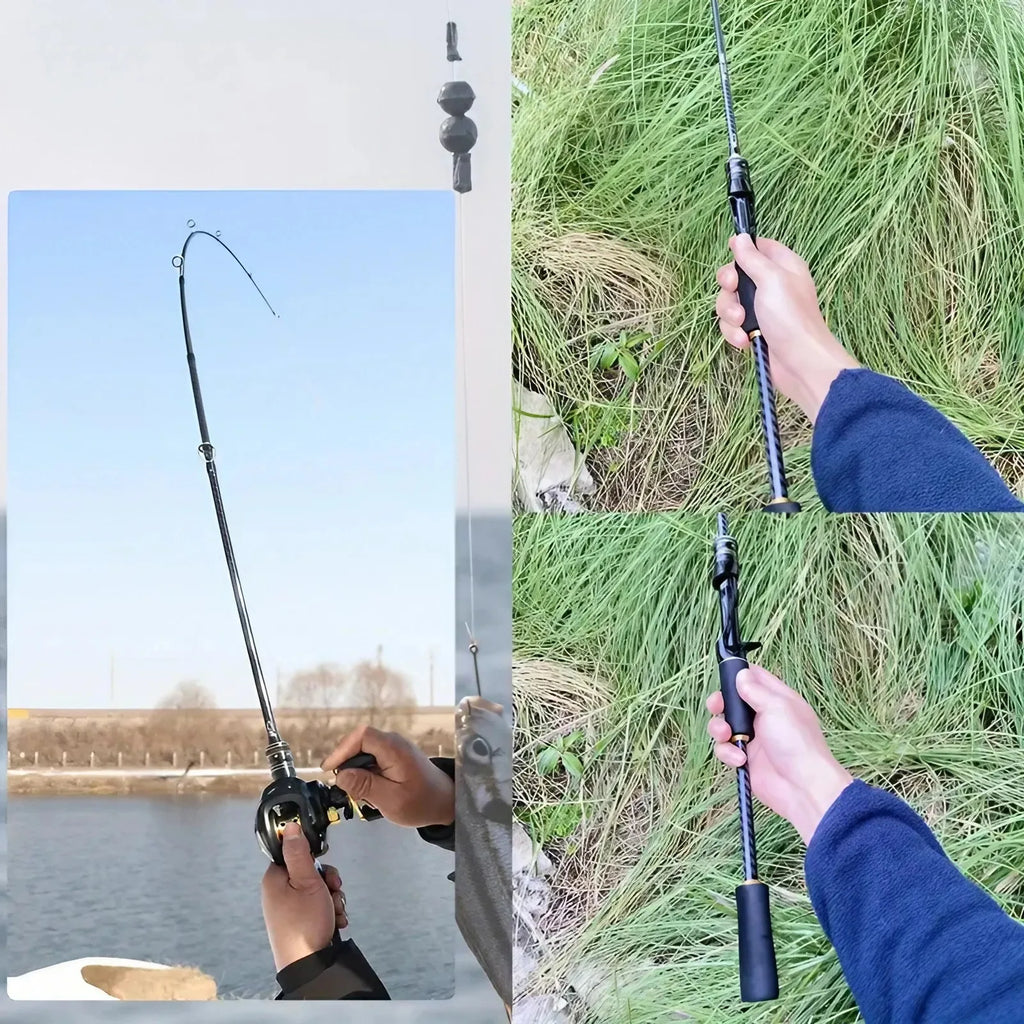 Carbon Surf Spinning Fishing Rod, Ultra-Light High-Sensitivity Graphite Pole Saltwater/Onshore Surf Fishing