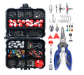 263pc Fishing Accessories Kit — Hooks, Sinkers, Bobbers, Swivels & Pliers Included