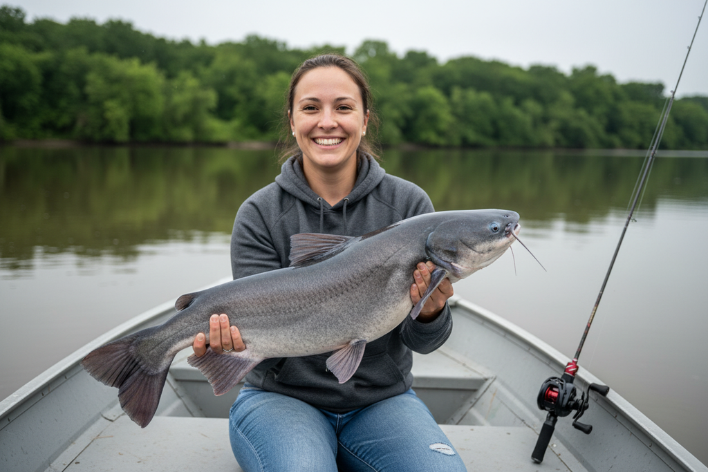 Single Rod Boat Catfish Scene